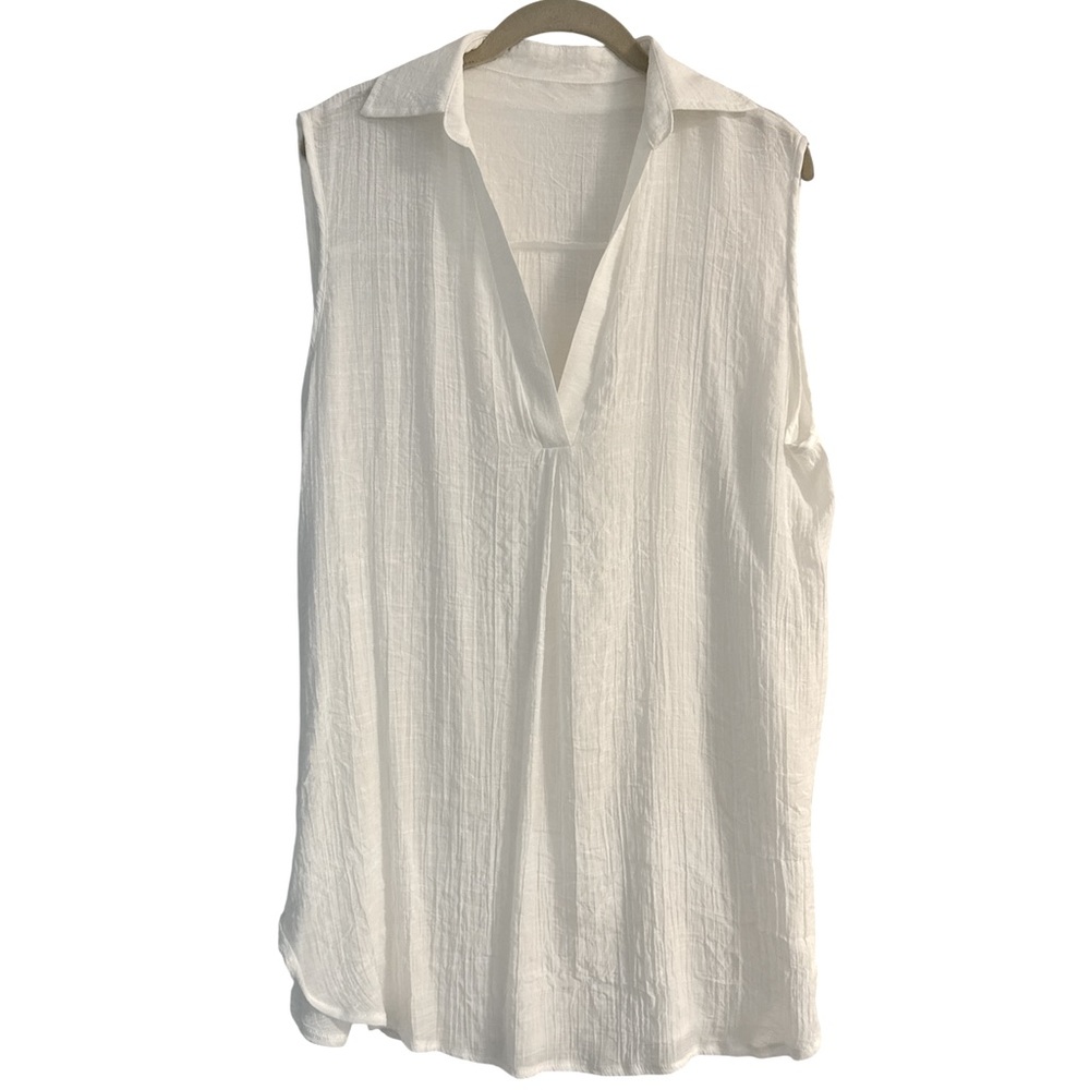 NWOT Sleeveless White Blouse